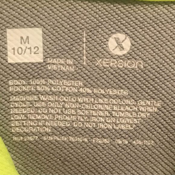 Boys Gray Hoodie Neon Green Inside Hood Xersion Size M 10/12 Great Condition - Picture 2 of 4